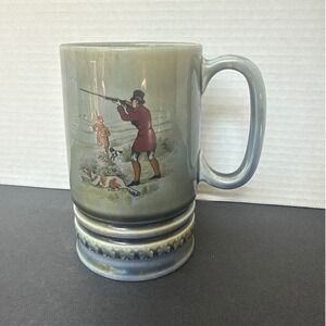 Vintage Wade Musical Beer Stein Hunting Scene "When Irish Eyes Are Smiling"